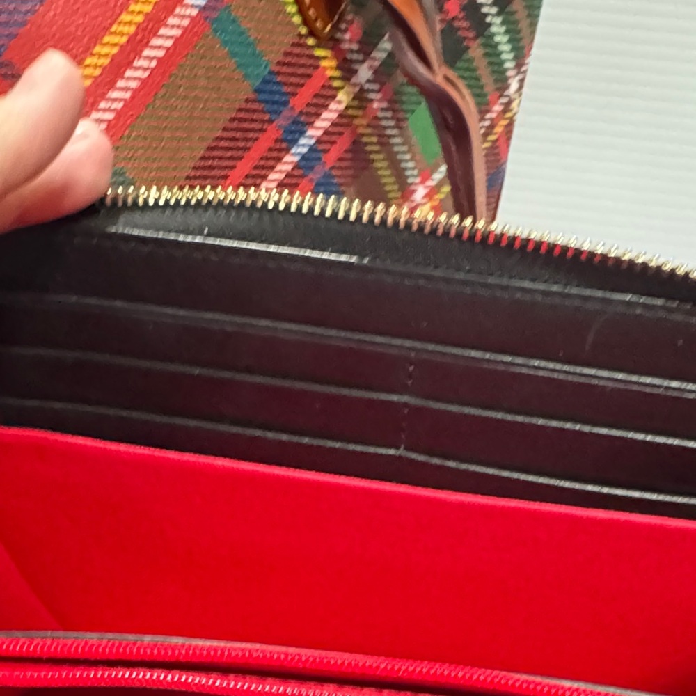 Dooney & Bourke Multicolor Plaid Tote and Wallet - Picture 13 of 16